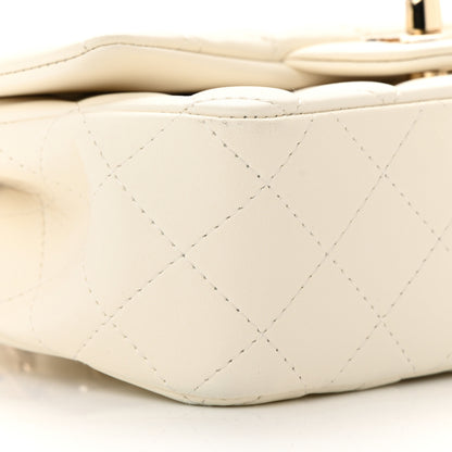 Chanel Lambskin Quilted Mini Rectangular Flap White 9 of 14