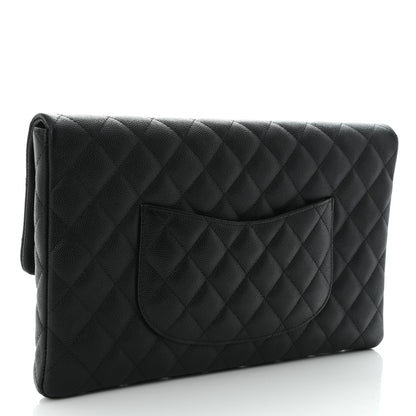 Chanel Caviar Quilted Flap Clutch Black 4 of 11