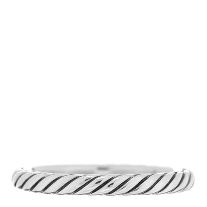 David Yurman Sterling Silver Stackable Cable Ring 54 7 3 of 4
