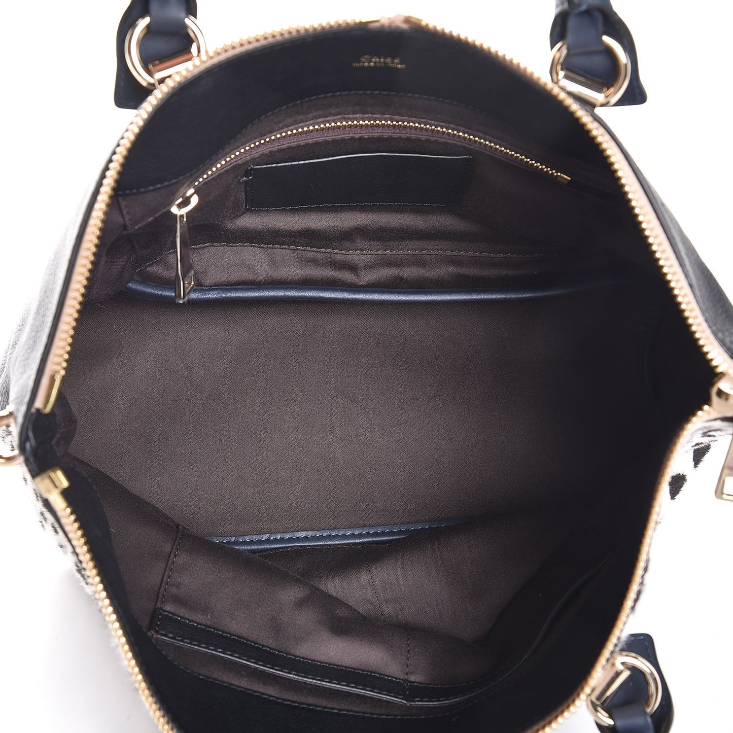 Calf Hair Medium Baylee Tote White Black