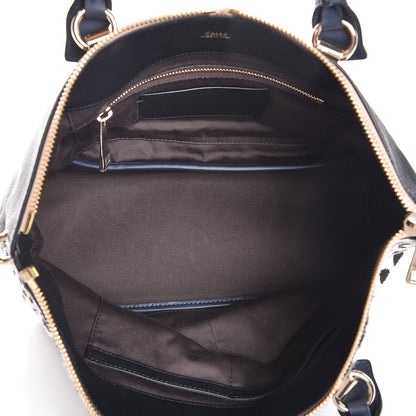 Chloe Calf Hair Medium Baylee Tote White Black 5 of 9