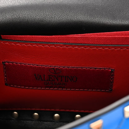 Valentino Garavani Calfskin Mini Rockstud Spike Shoulder Bag Azzurro Fluo 6 of 9