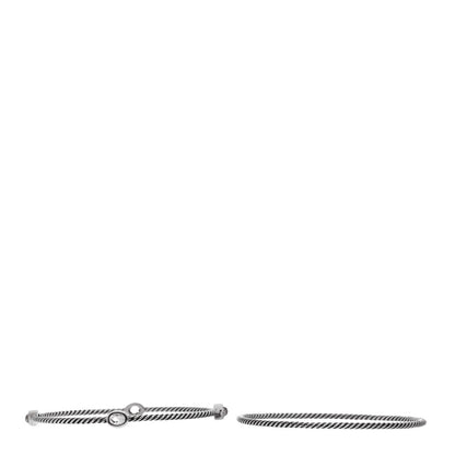 David Yurman DAVID YURMAN Sterling Silver Crystal Color Classics Cable Bangle Bracelet Set of 2 3 of 5