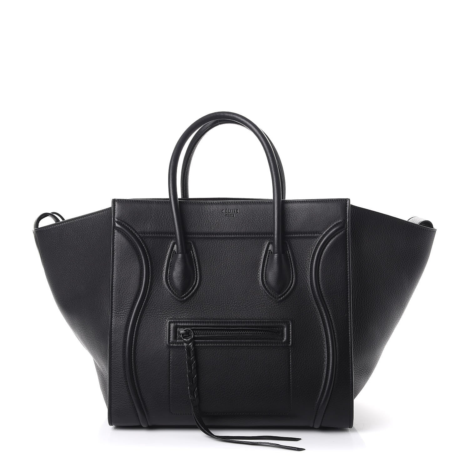 Celine Supple Calfskin Medium Phantom Luggage Black 1 of 8