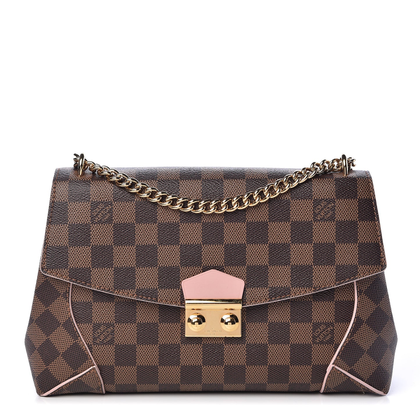 Damier Ebene Caissa Clutch Rose Ballerine