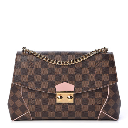Louis Vuitton Damier Ebene Caissa Clutch Rose Ballerine 1 of 9
