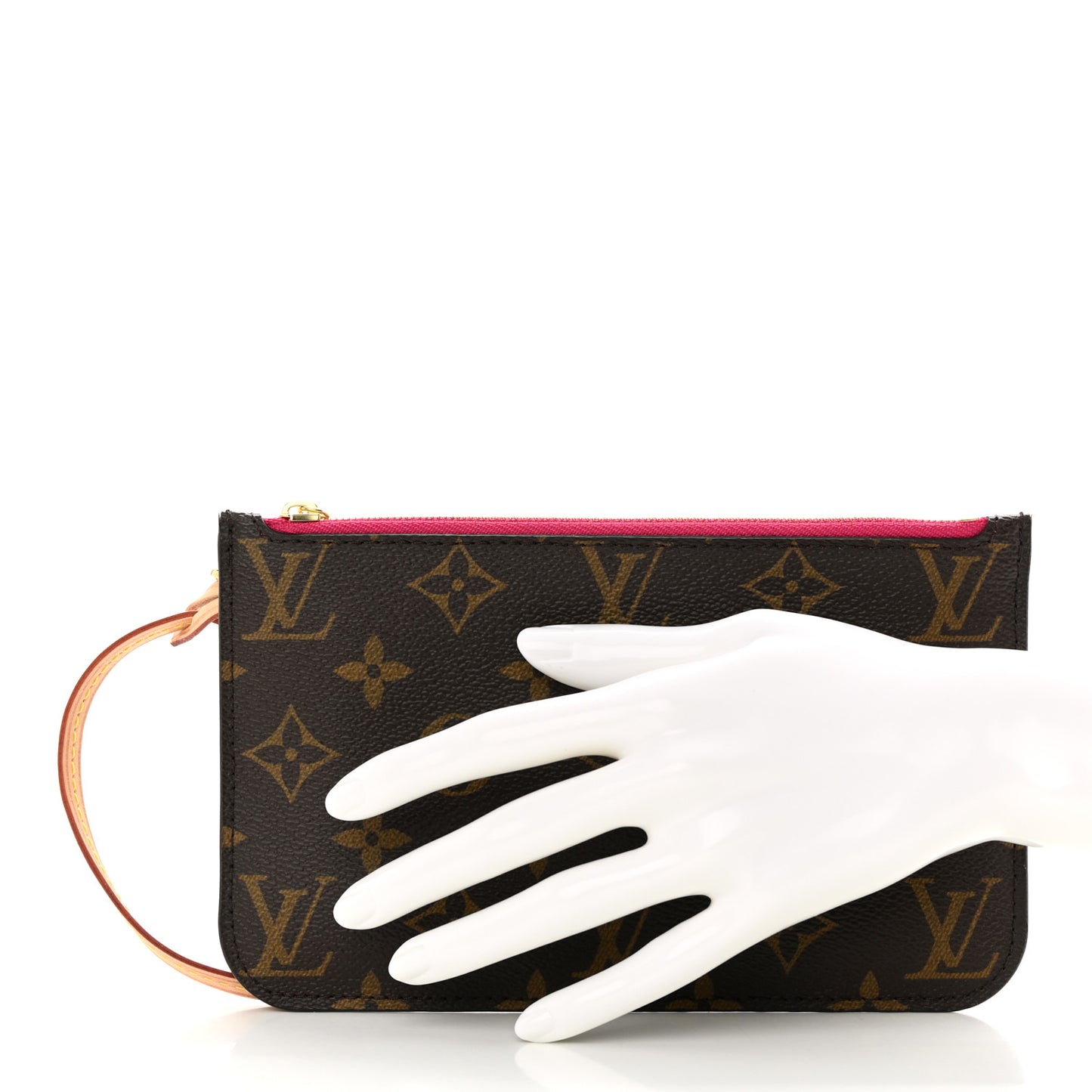 LOUIS VUITTON Monogram Neverfull PM Pochette Pivoine