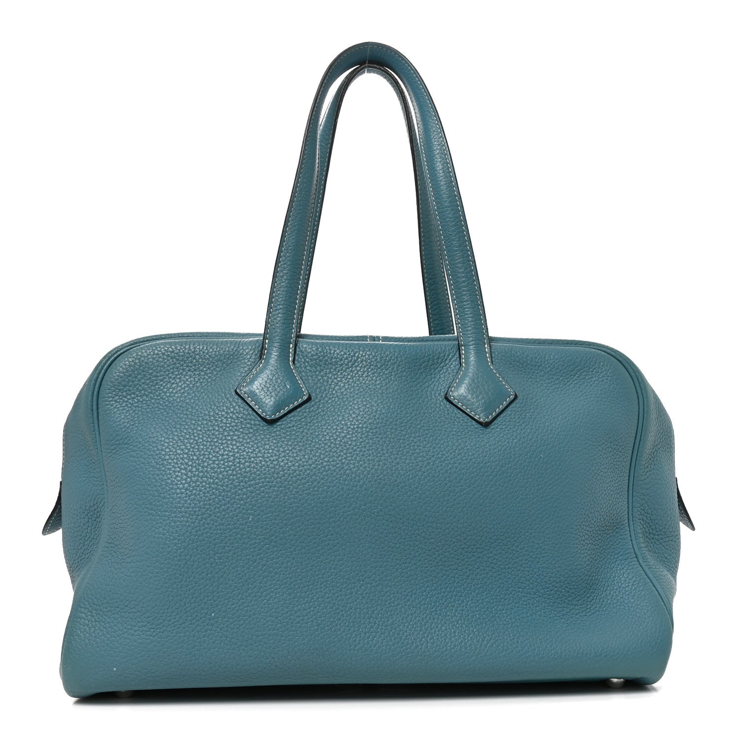 Hermes Taurillon Clemence Victoria II 35 Blue Jean 1 of 10