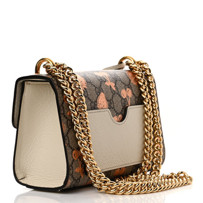 Gucci GG Supreme Monogram Berry Textured Dollar Calfskin Small Padlock Shoulder Bag Beige Ebony Light Copper Mystic White 3 of 10