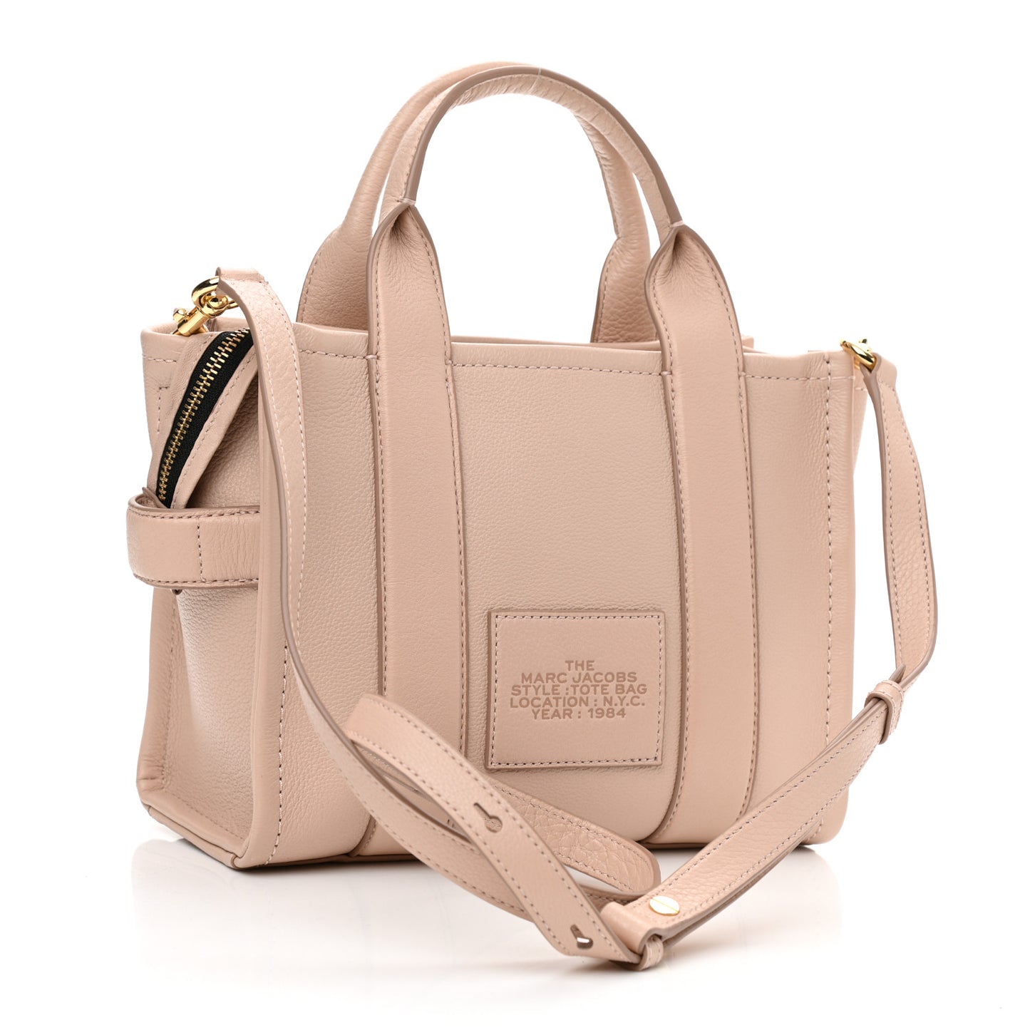 Grained Calfskin Small The Tote Bag Rose Dust