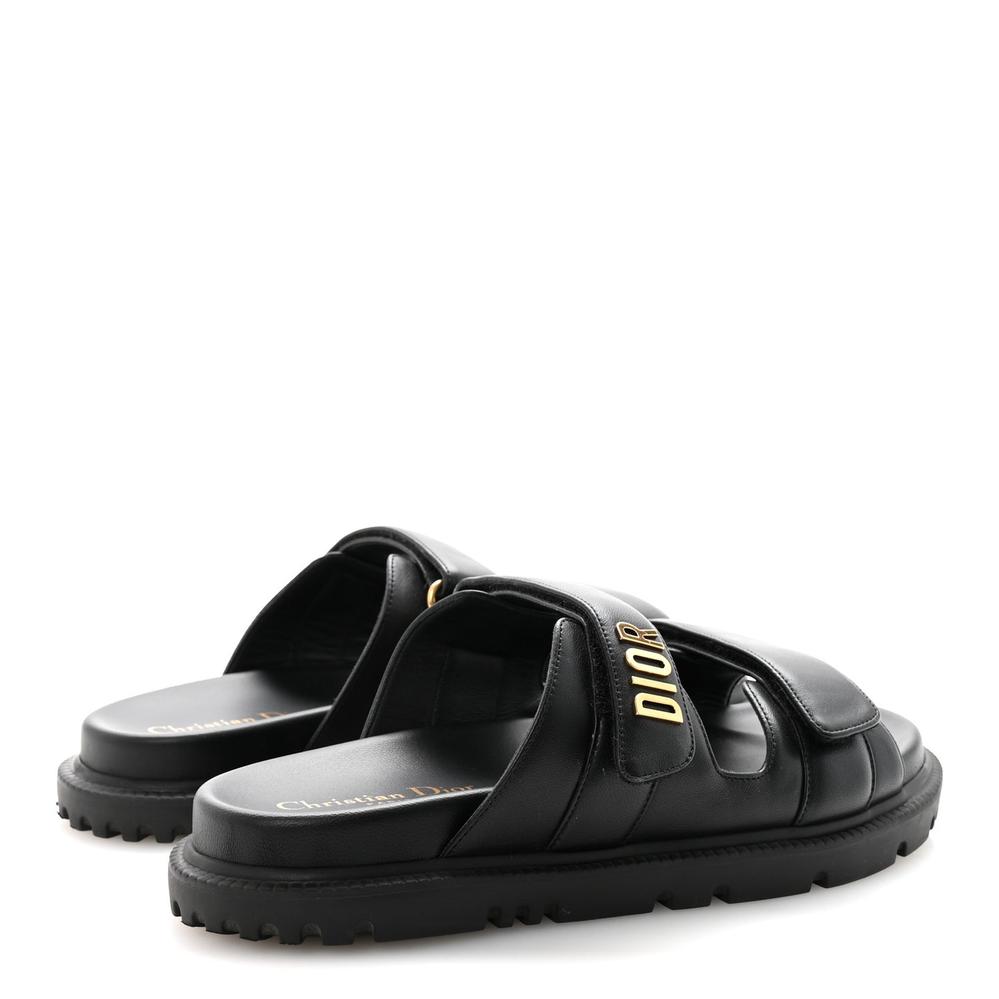 Lambskin Dioract 10mm Sandals 39 Black