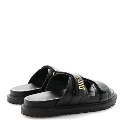 Christian Dior Lambskin Dioract 10mm Sandals 39 Black 5 of 10
