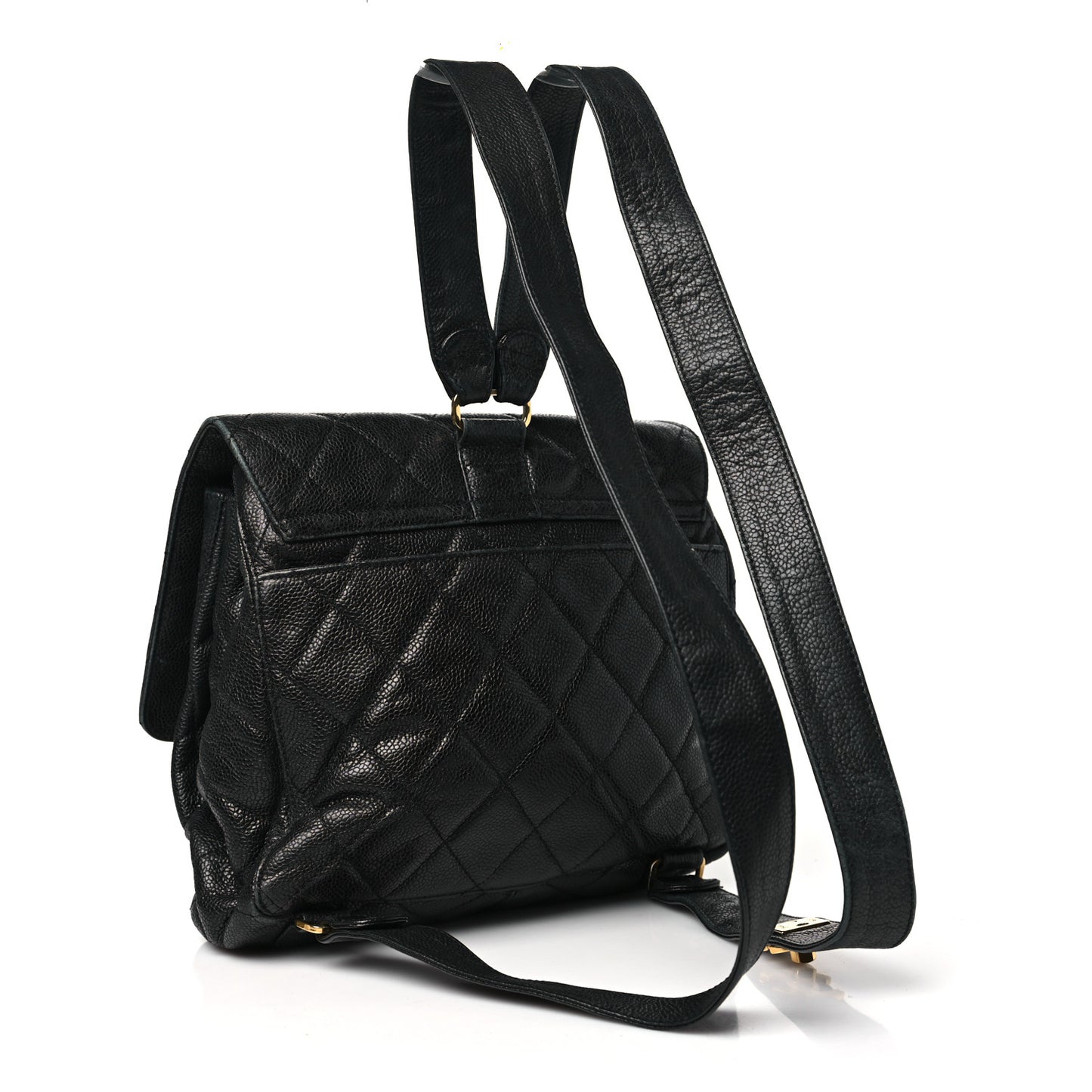 Caviar Quilted Backpack Black