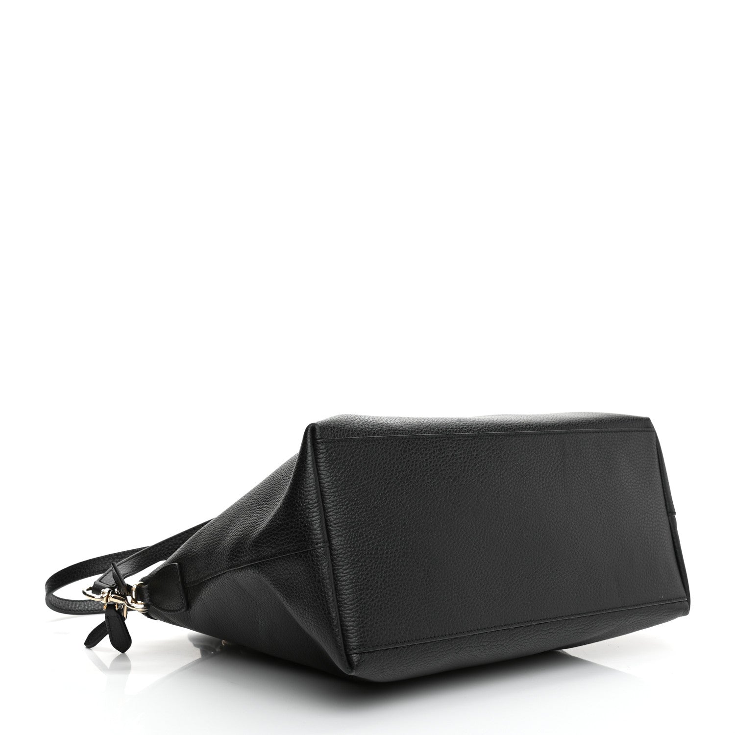Gucci Dollar Calfskin Large GG Charm Dome Satchel Tote Black 4 of 8