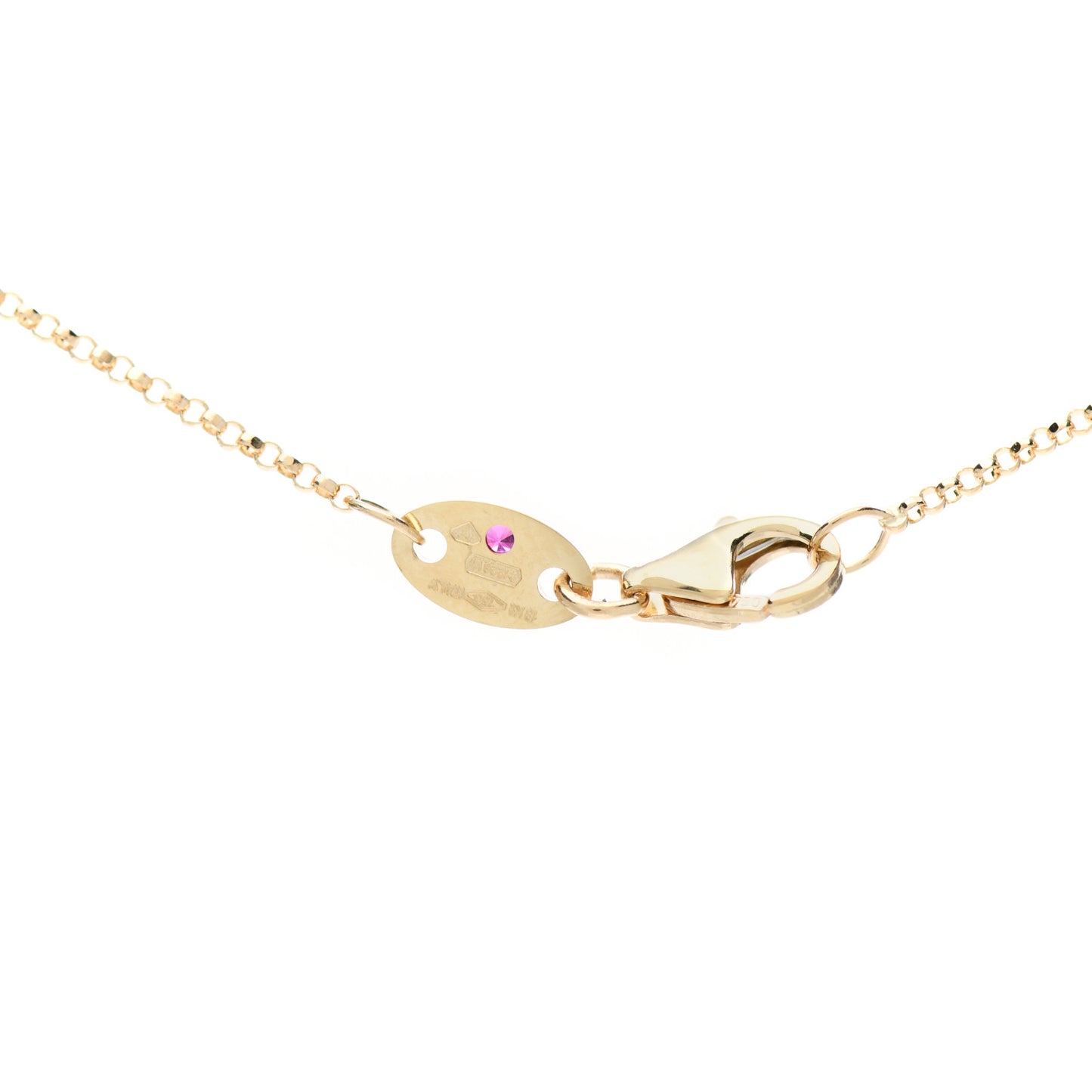 18K Yellow Gold Diamond Princess Initial M Pendant Necklace