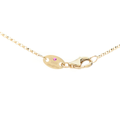 Roberto Coin 18K Yellow Gold Diamond Princess Initial M Pendant Necklace 4 of 4