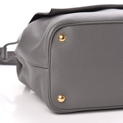 Prada Vitello Daino Flap Shoulder Bag Marmo 10 of 12