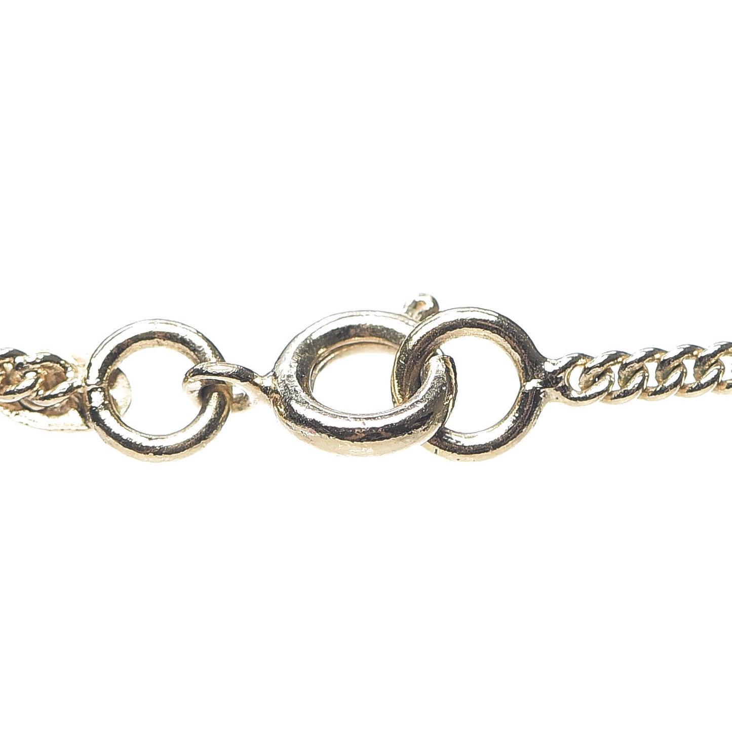 Heart CC Charm Necklace Gold