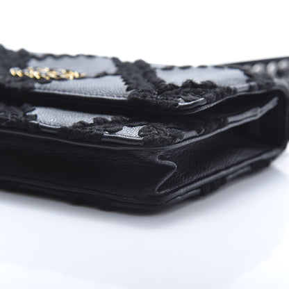 Chanel Calfskin Crochet 19 Wallet On Chain WOC Black 12 of 13