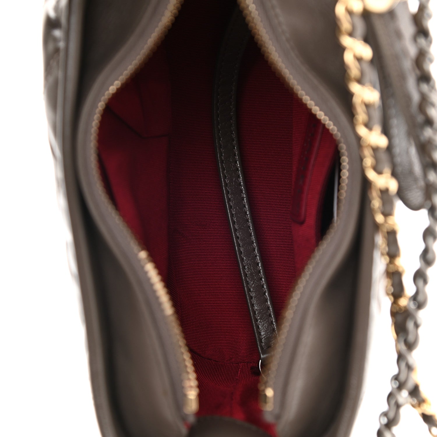 Chanel Aged Calfskin Quilted Small Gabrielle Hobo Grey 5 of 10