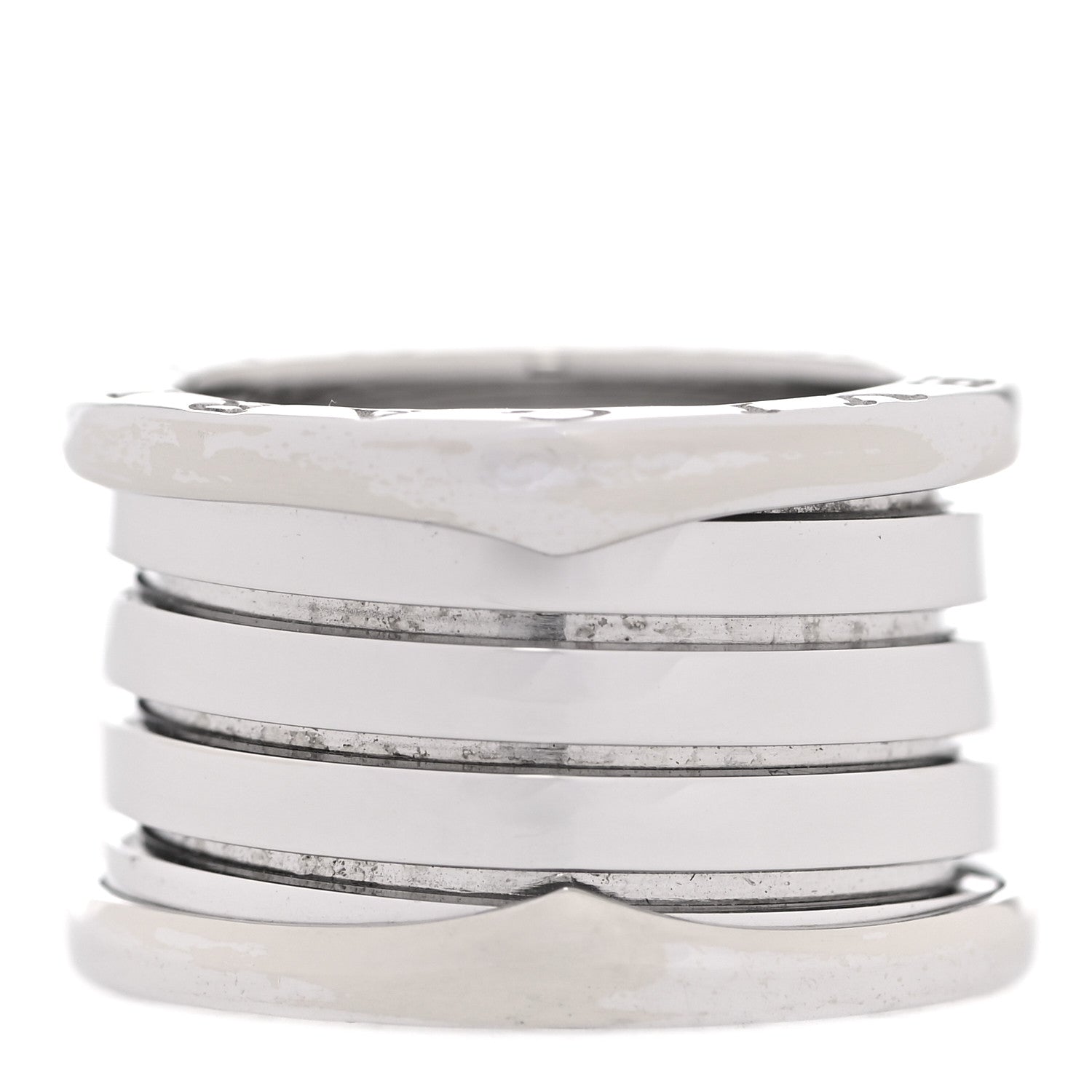 Bulgari 18K White Gold B.Zero1 Four-Band Ring 49 5 3 of 6