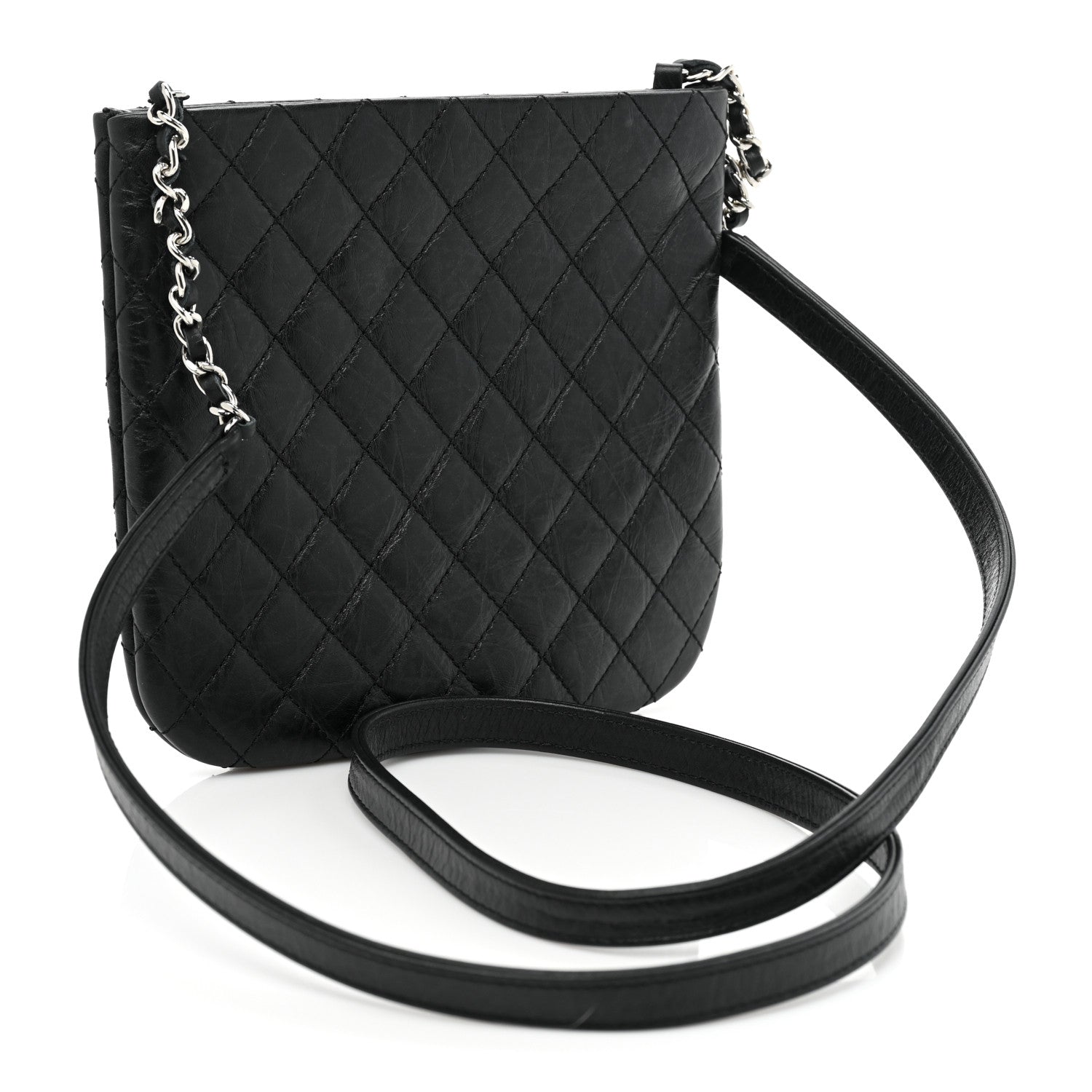 Chanel Aged Calfskin Quilted Crossbody Bag Black 3 of 12