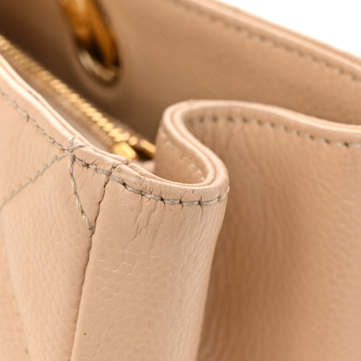 Caviar Quilted Grand Shopping Tote GST Beige Clair