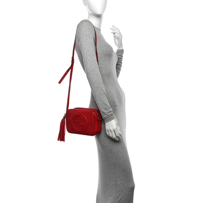 Gucci Pebbled Calfskin Small Soho Disco Bag Vibrant Red 2 of 12