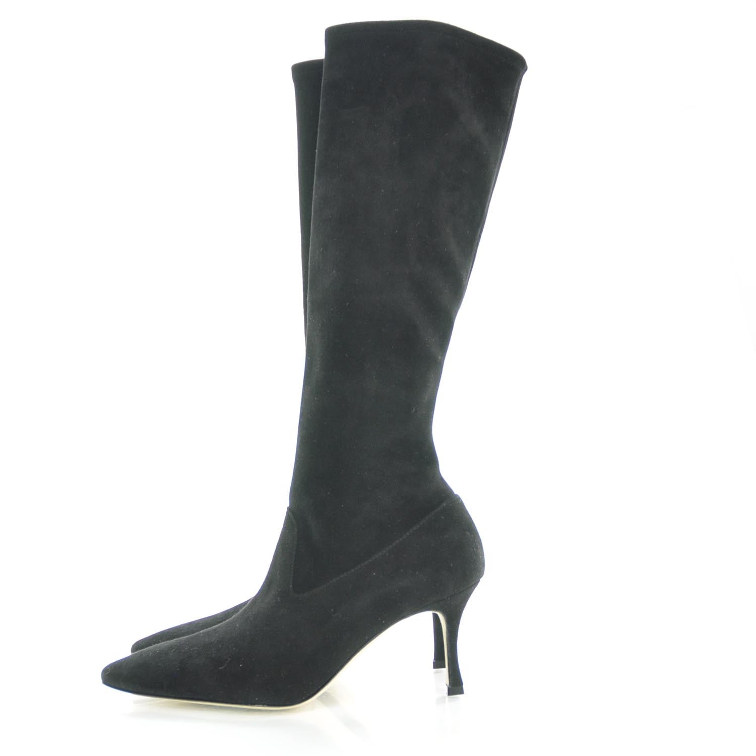 FASHIONPHILE MANOLOBLAHNIKSuedeTallBoots36.5Black 2 of 6