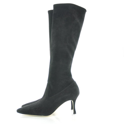 FASHIONPHILE MANOLOBLAHNIKSuedeTallBoots36.5Black 2 of 6