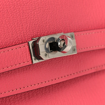 Hermes Chevre Mysore Medium Kelly Wallet Rose Azalee 9 of 10