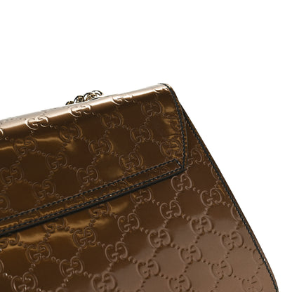 Gucci Shine Guccissima Medium Emily Chain Shoulder Bag Acero 12 of 12