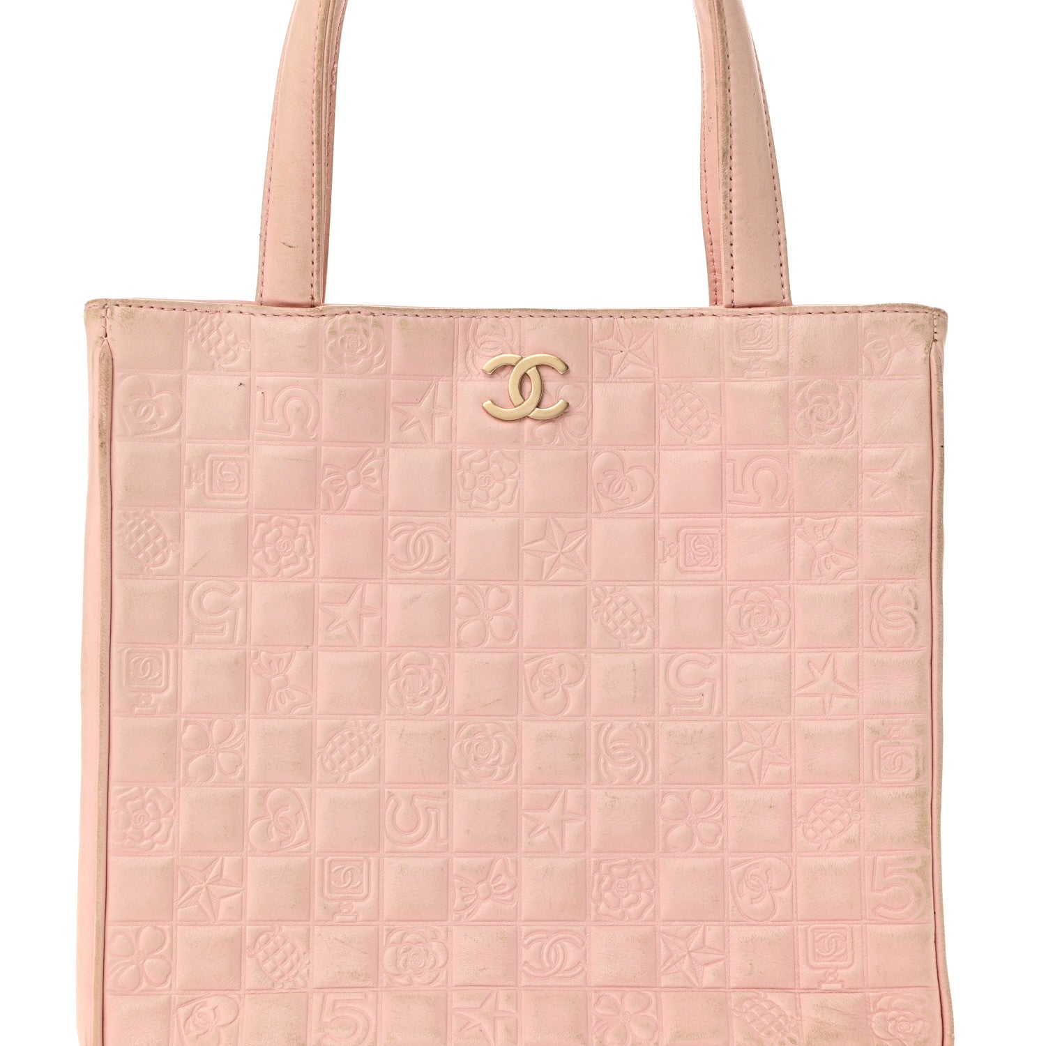Chanel Lambskin Precious Symbols Shopping Tote Pink 8 of 10