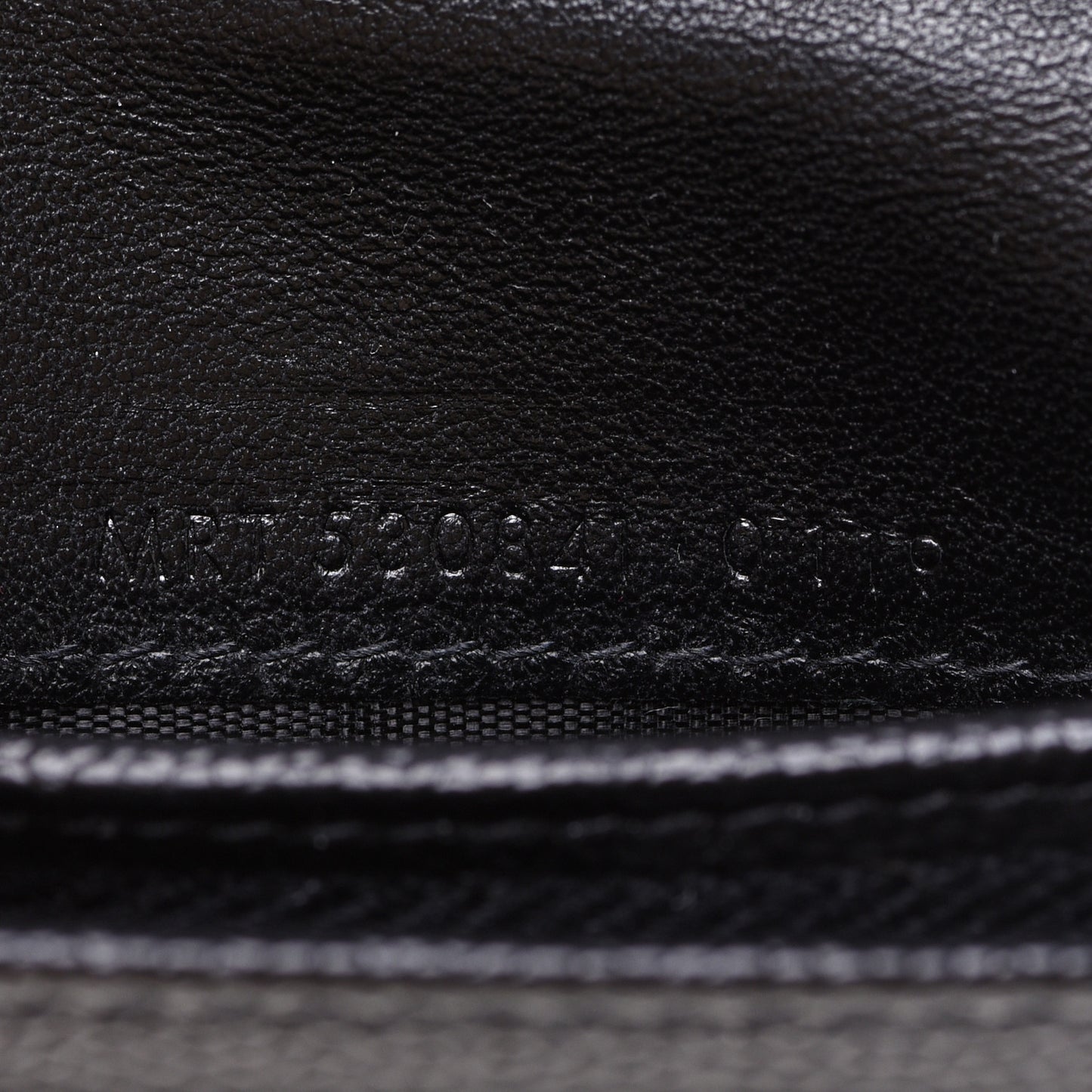 Grain De Poudre Matelasse Chevron Monogram Card Case Black