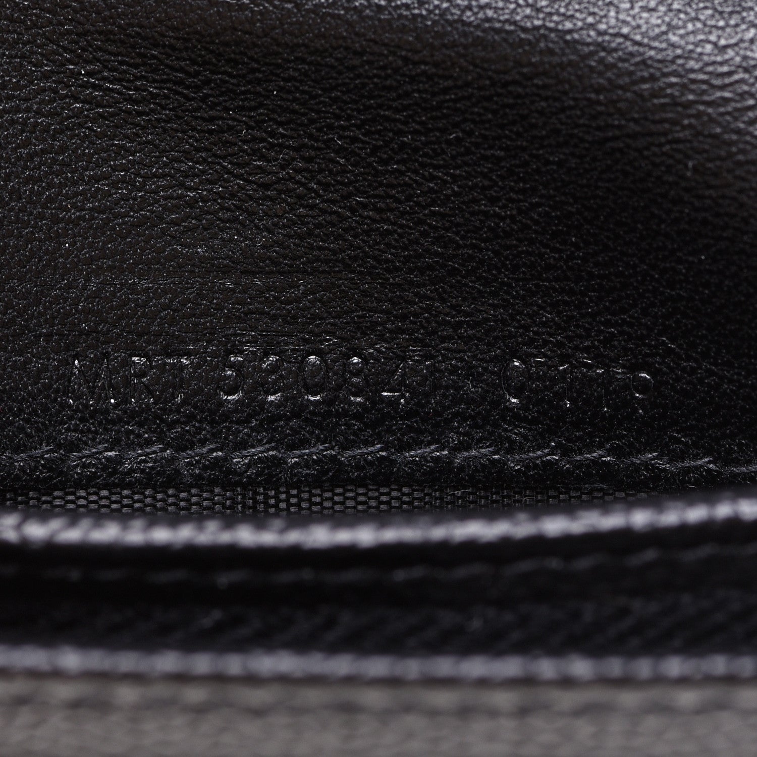 Saint Laurent Grain De Poudre Matelasse Chevron Monogram Card Case Black 7 of 8
