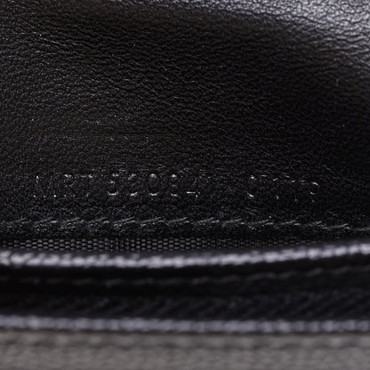 Saint Laurent Grain De Poudre Matelasse Chevron Monogram Card Case Black 7 of 8