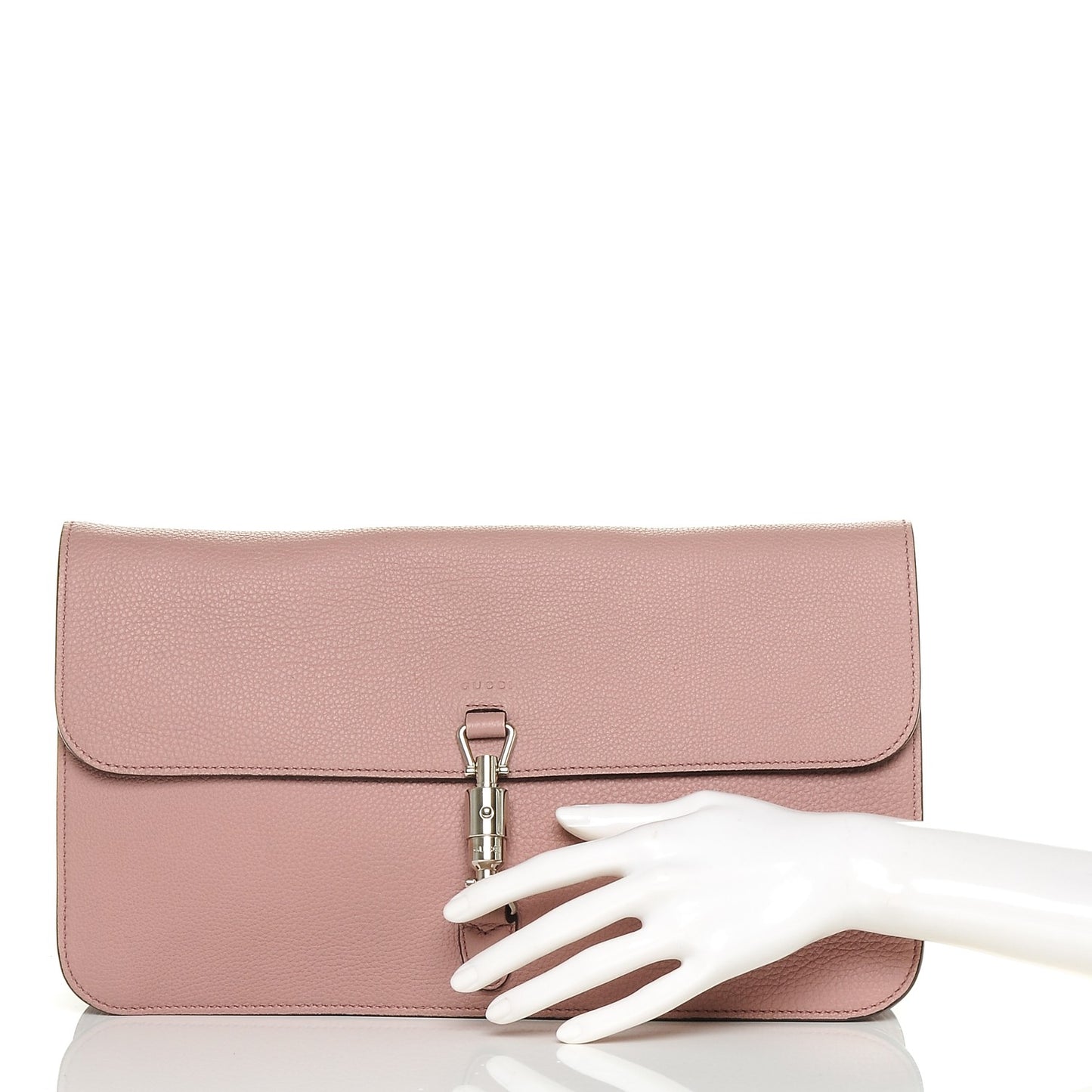 Soft Pebbled Calfskin Jackie Clutch Pink