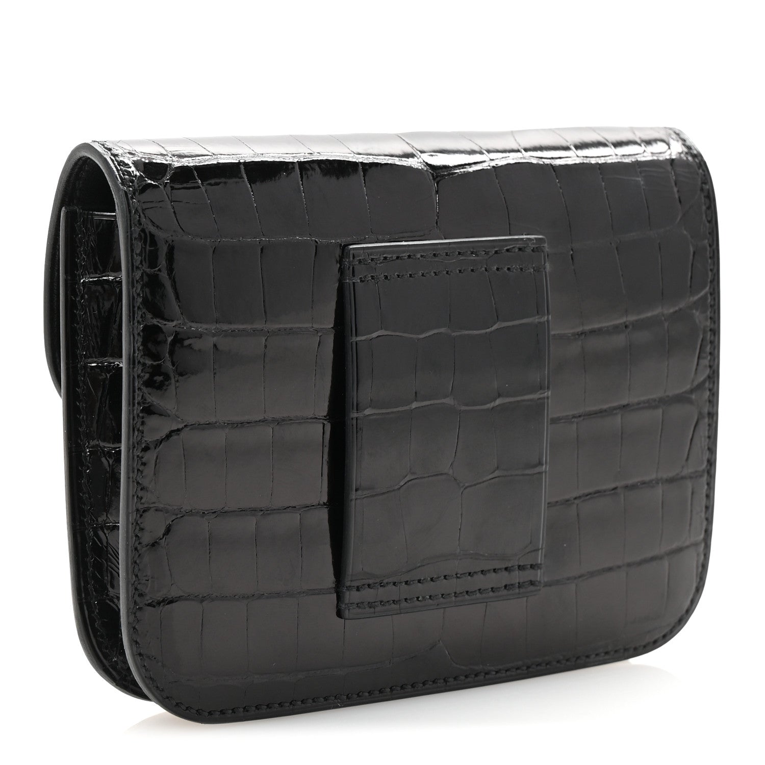 Hermes Shiny Alligator Constance Slim Wallet Black 4 of 8