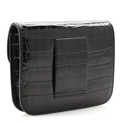 Hermes Shiny Alligator Constance Slim Wallet Black 4 of 8