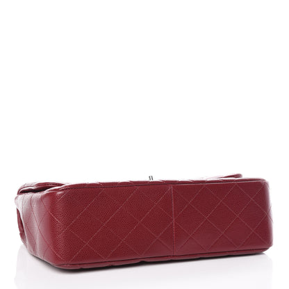 Chanel Caviar Quilted Jumbo Single Flap Dark Red 4 of 10