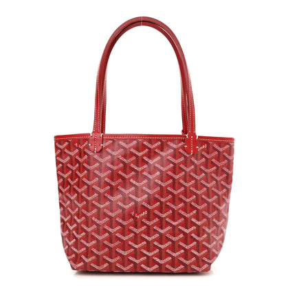 Goyard Goyardine Saint Louis Junior Jr PM Tote Red 1 of 8