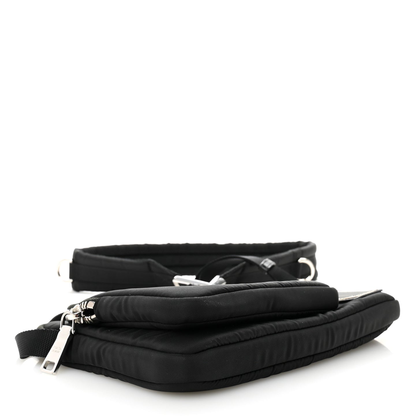 Tessuto Nylon Crossbody Bag Black