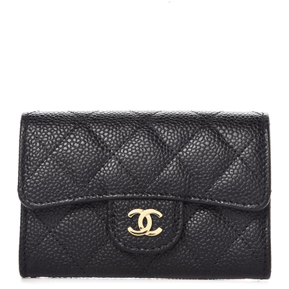 Chanel Caviar Quilted Flap Card Holder Black 1 of 7