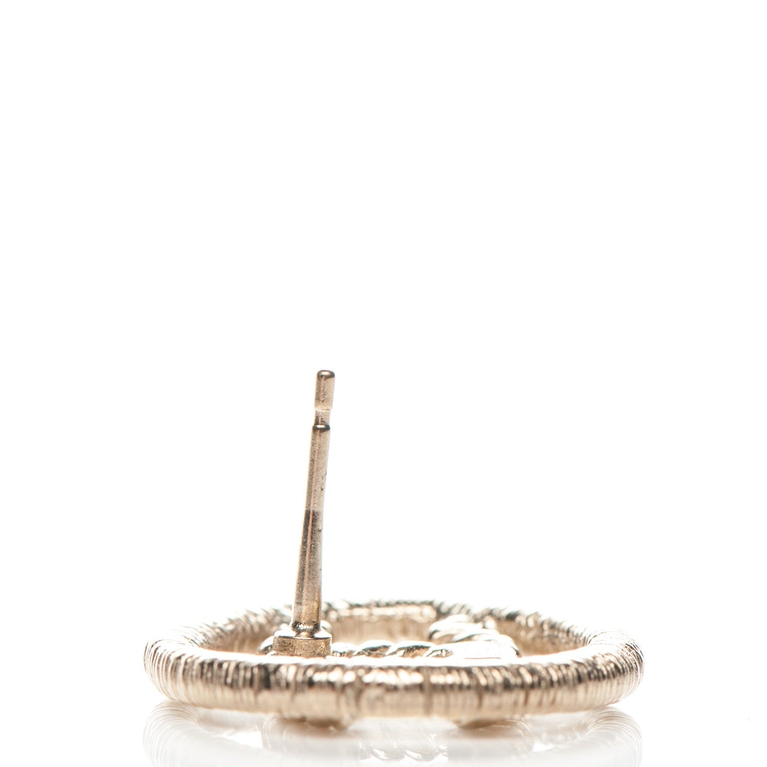 Chanel Twisted CC Earrings Light Gold 5 of 6