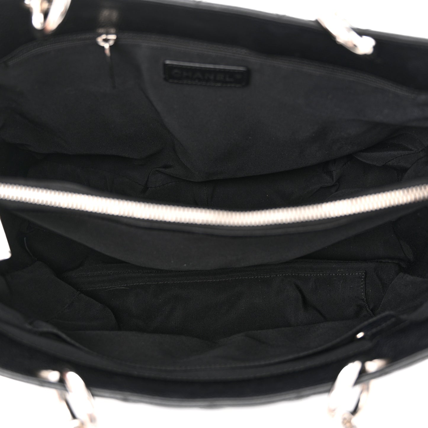 Caviar Quilted Grand Shopping Tote GST Black