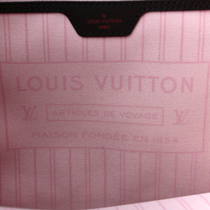 Louis Vuitton Damier Ebene Neo Neverfull MM Rose Ballerine 6 of 12