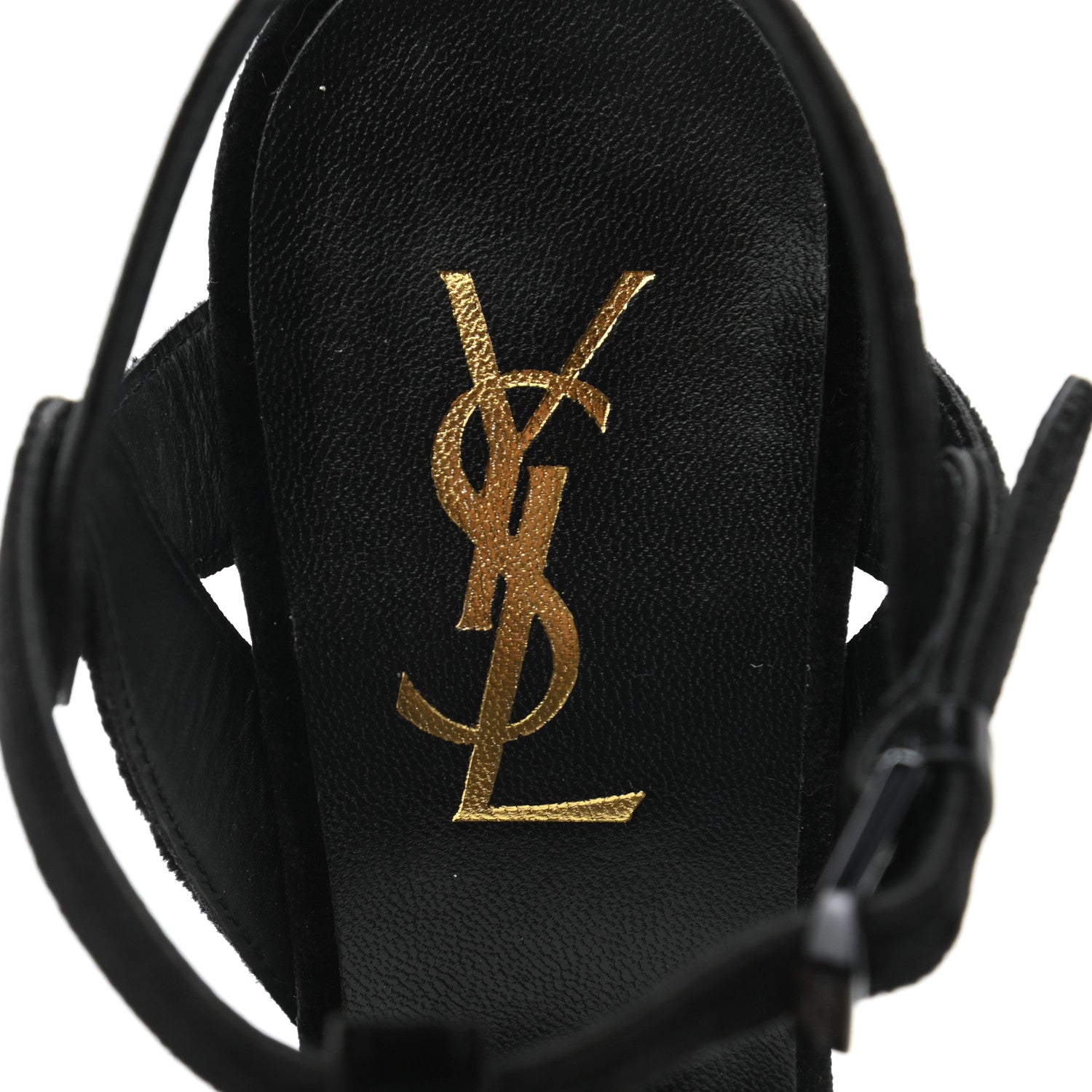 Saint Laurent Velvet Tribute 105 Platform Sandals 36.5 Black 7 of 7