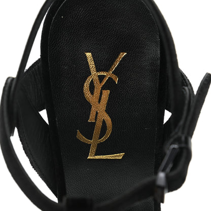 Saint Laurent Velvet Tribute 105 Platform Sandals 36.5 Black 7 of 7