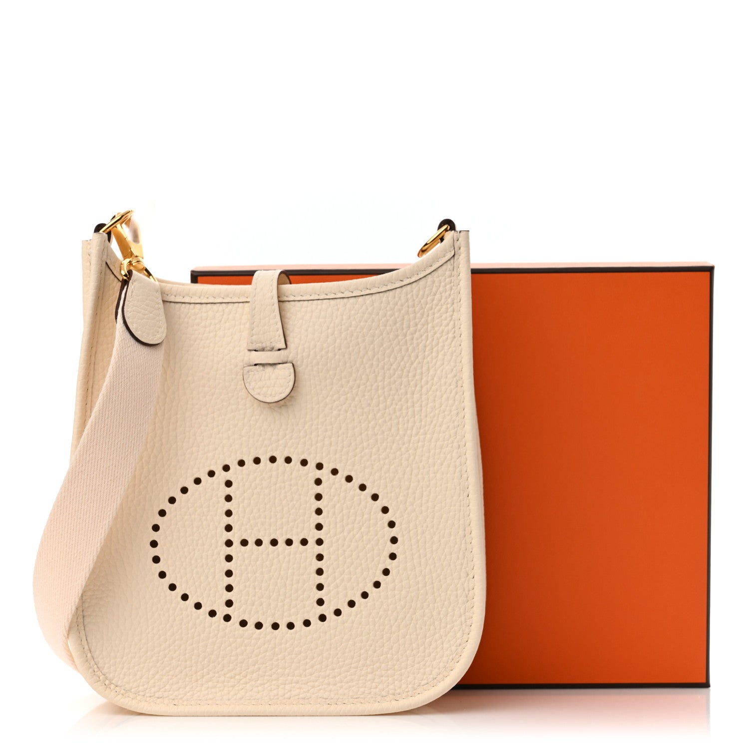 Hermes Taurillon Clemence Amazone Evelyne TPM Nata Craie 10 of 10