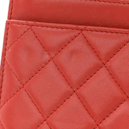 Chanel Lambskin Quilted Trendy CC Wallet On Chain WOC Red 14 of 15
